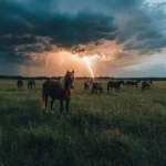 Dürfen Pferde bei Gewitter auf der Weide bleiben?